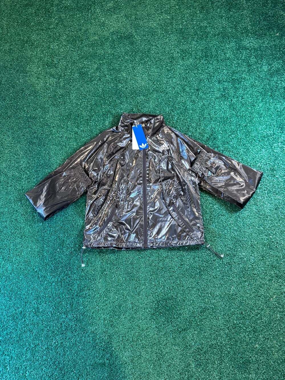 Adidas F50 Tracktop Size S Utility Black Shiny Jacket
